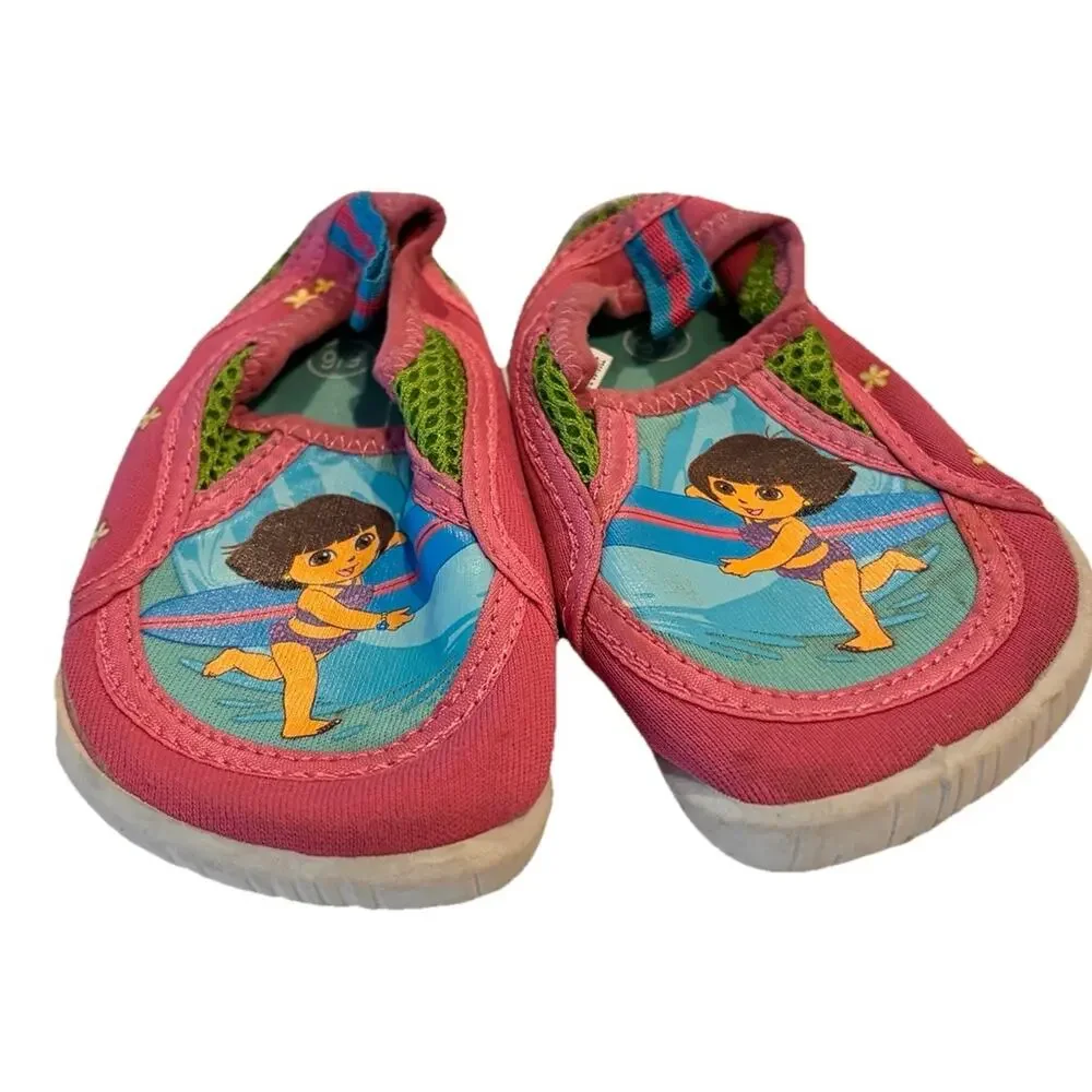Kids Toddler Girls Small Size 5/6 Swim Water Shoes Pink Dora the Explorer